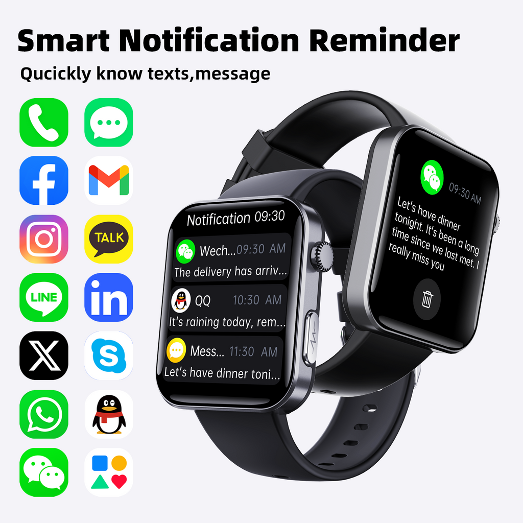 ECG Smart Watch — Blood Pressure, Heart Rate, Blood Oxygen & Glucose Monitor