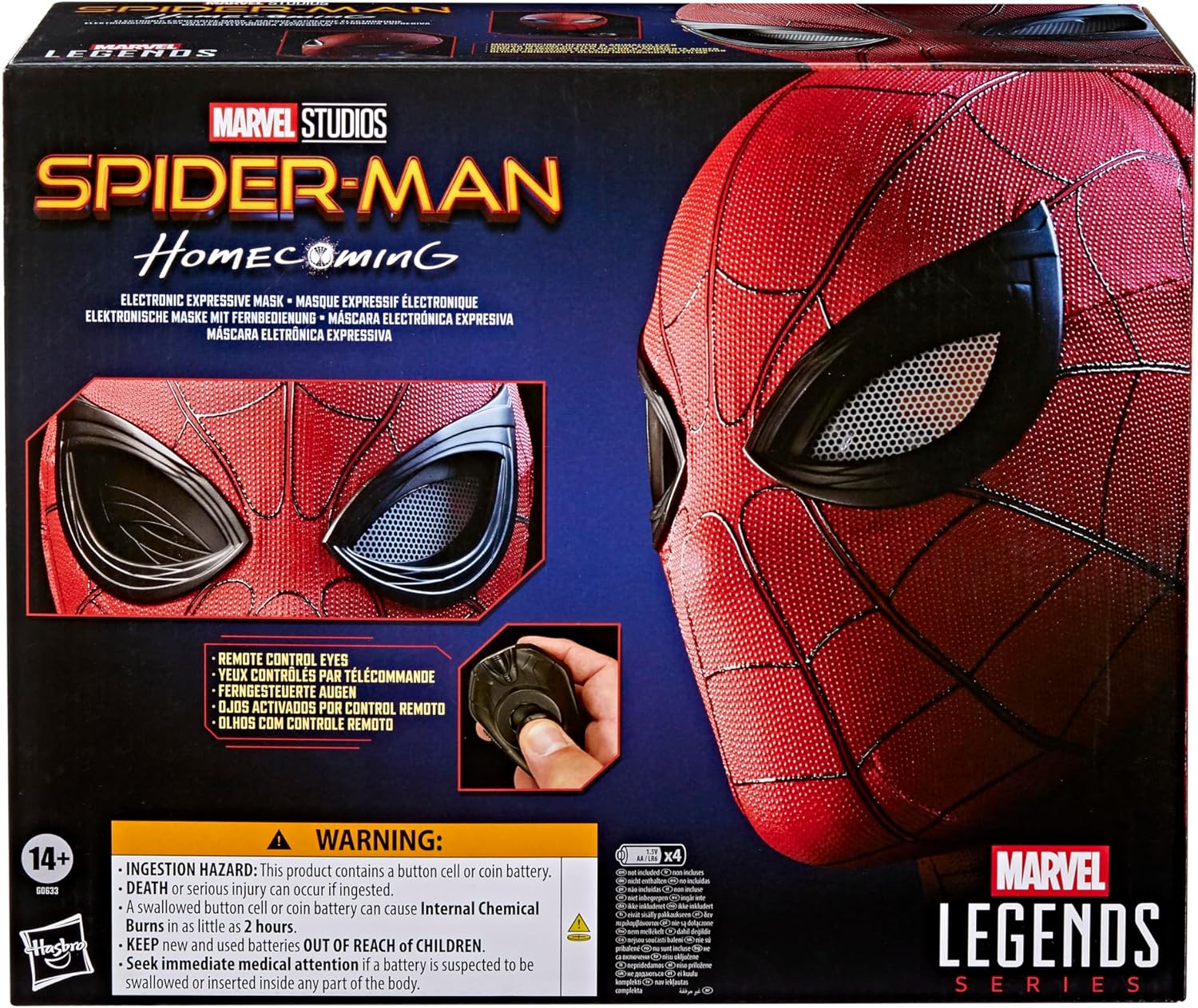 Marvel Legends Series Spider Man Homecoming Electronic Expressive Mask