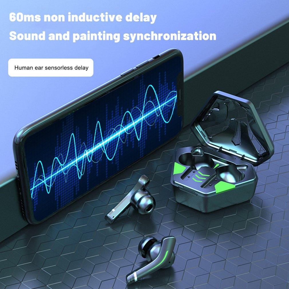 NNEIDS Black Wireless Gaming Bluetooth Earphones - MD168 TWS