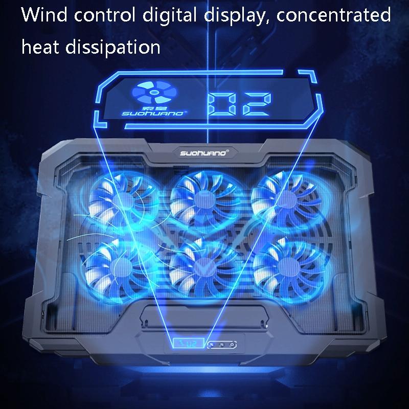 NNEIDS Lcd Gaming Notebook Cooler With Exhaust Fan
