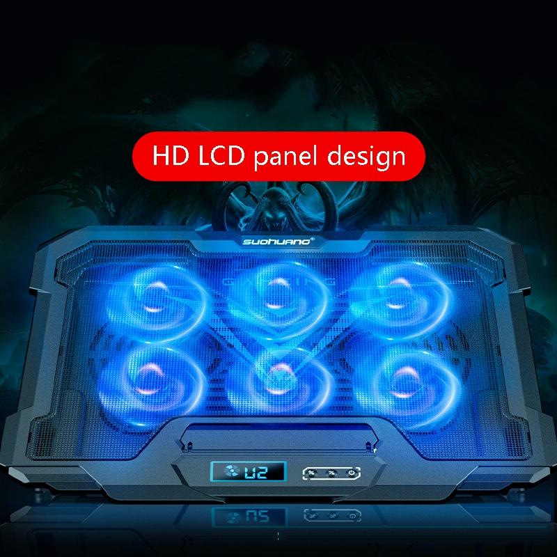 NNEIDS Lcd Gaming Notebook Cooler With Exhaust Fan