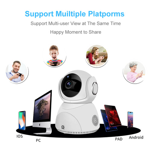 360° Panoramik Güvenlik Kamerası | HD 1080P WiFi PTZ Kamera