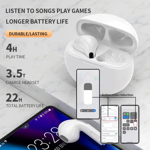 Pro6 TWS Bluetooth Kablosuz Kulaklık | Wireless Earbuds